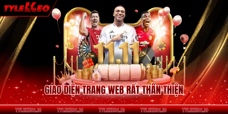 Giao diện trang web rất thân thiện